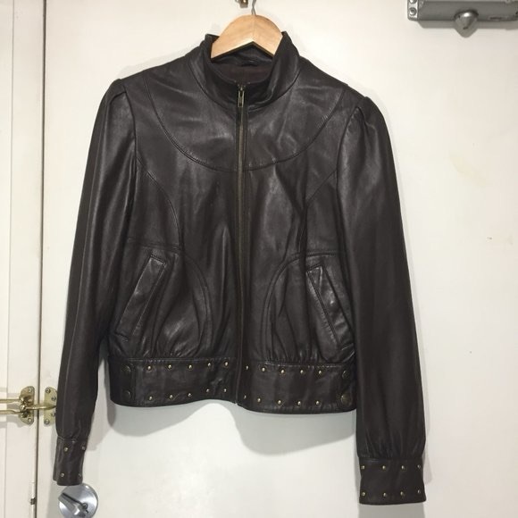 MARK SPENCER LIMTED COLLECTION LEATHER JACKETS SIZE 14 - Picture 4 of 7